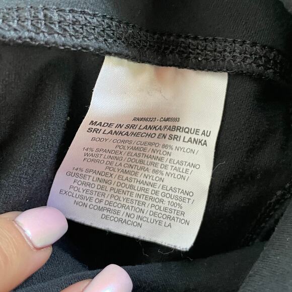 Nike Leggings Womens Medium Dri Fit Black Crop Activewear‎ Stretch - Picture 4 of 7